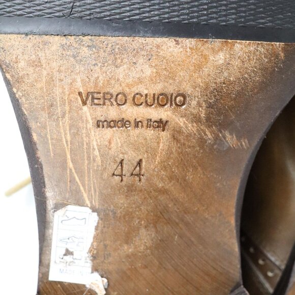 Passo Per Passo Brogues Leather Hand Made Italy Shoes Size 44 Wingtip Oxford - Picture 10 of 11